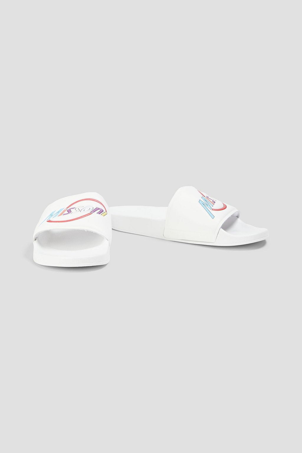MISSONI Printed faux leather slides