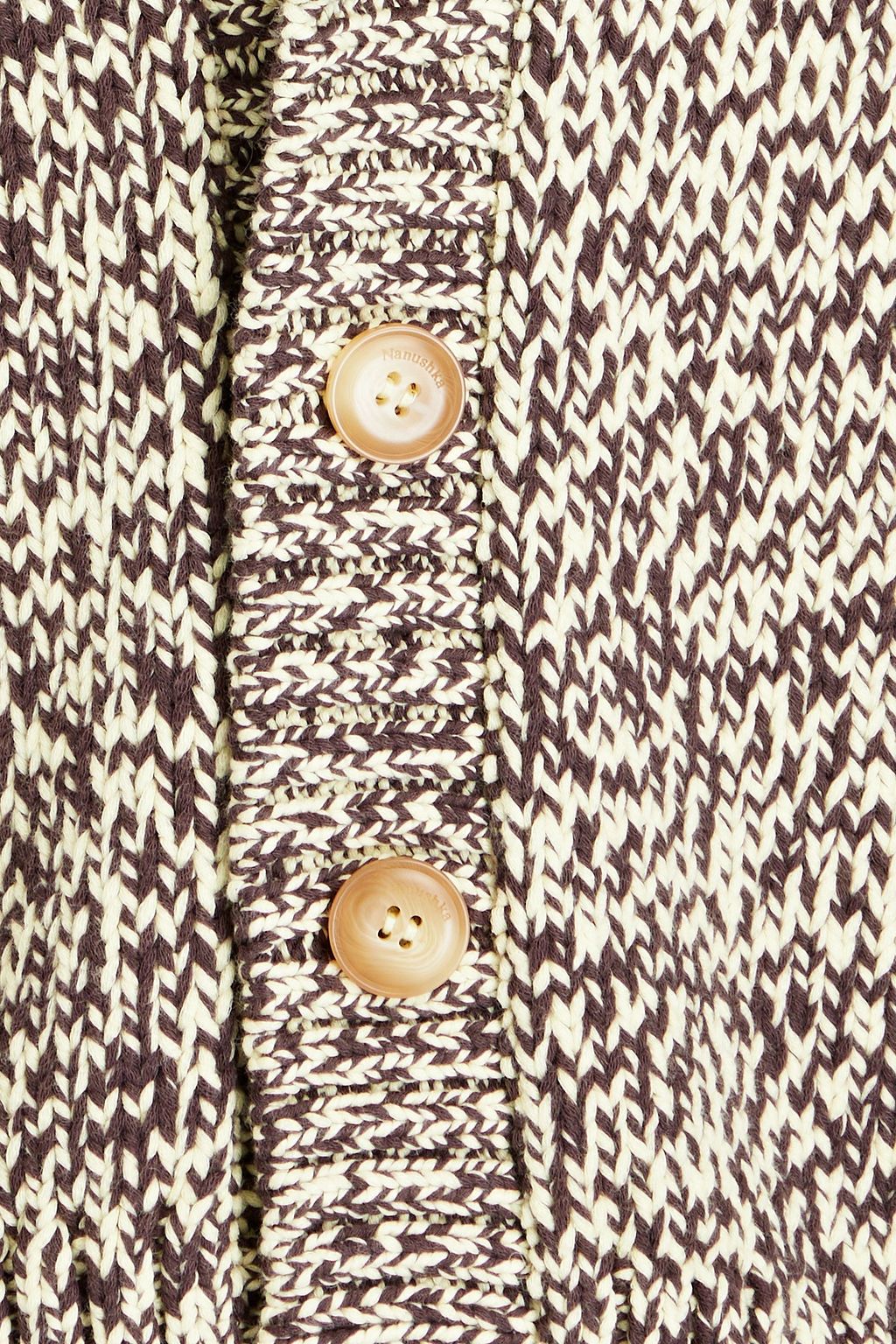 NANUSHKA Marled cotton-blend cardigan