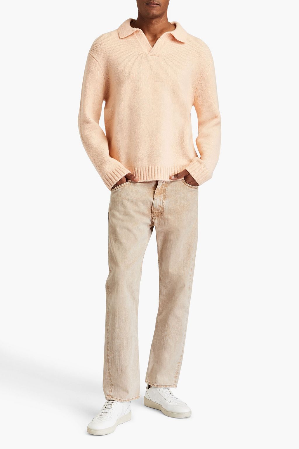 NANUSHKA Merino wool-blend polo sweater