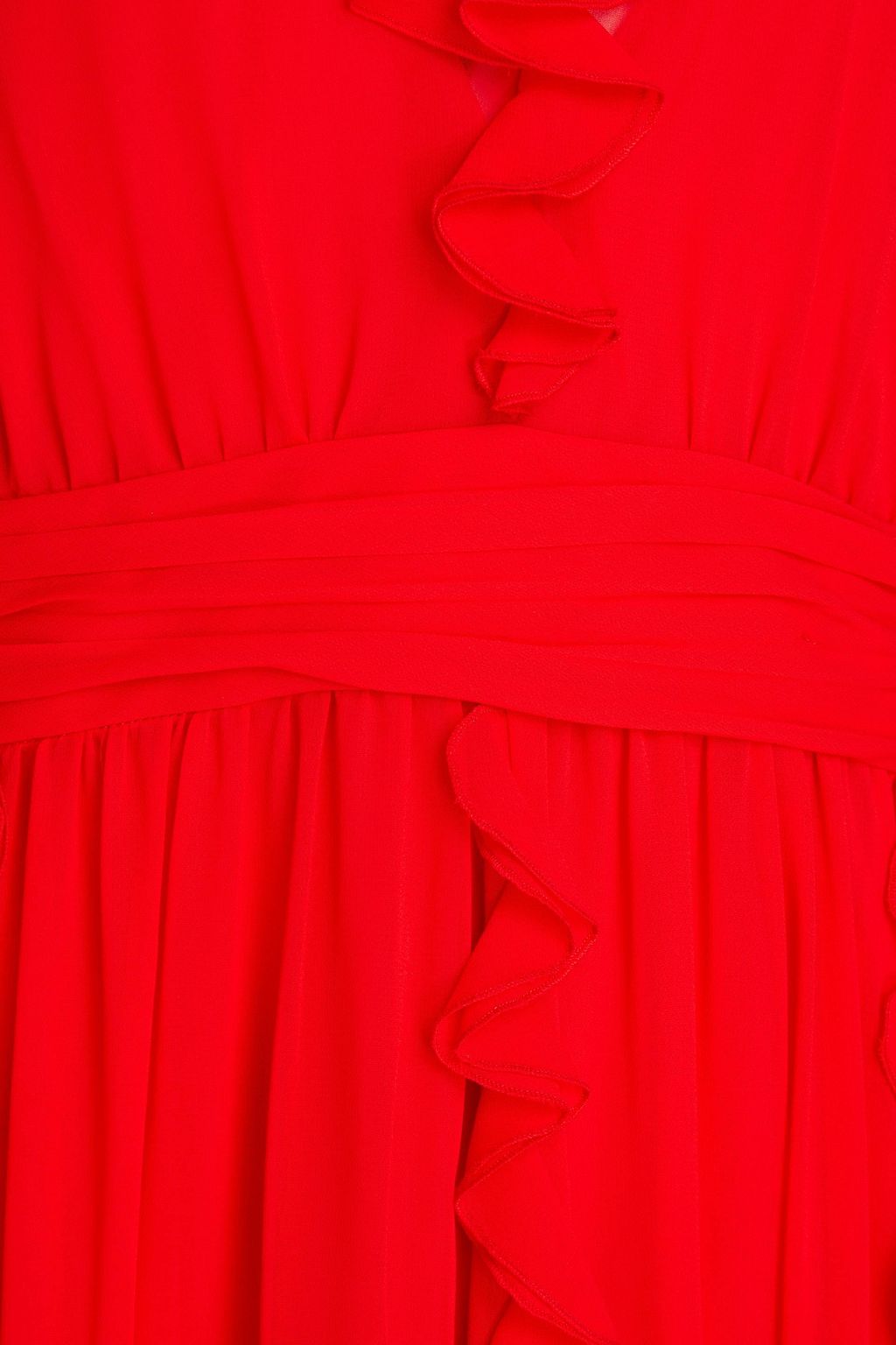 ZUHAIR MURAD ジョーゼット ロングドレス ラッフル付き