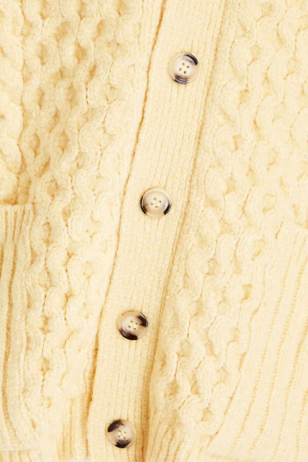 NANUSHKA Cable-knit wool-blend cardigan