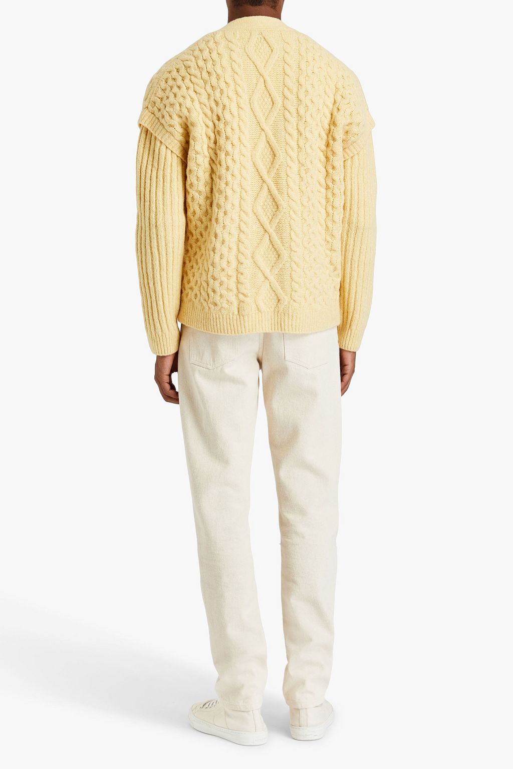 NANUSHKA Cable-knit wool-blend cardigan