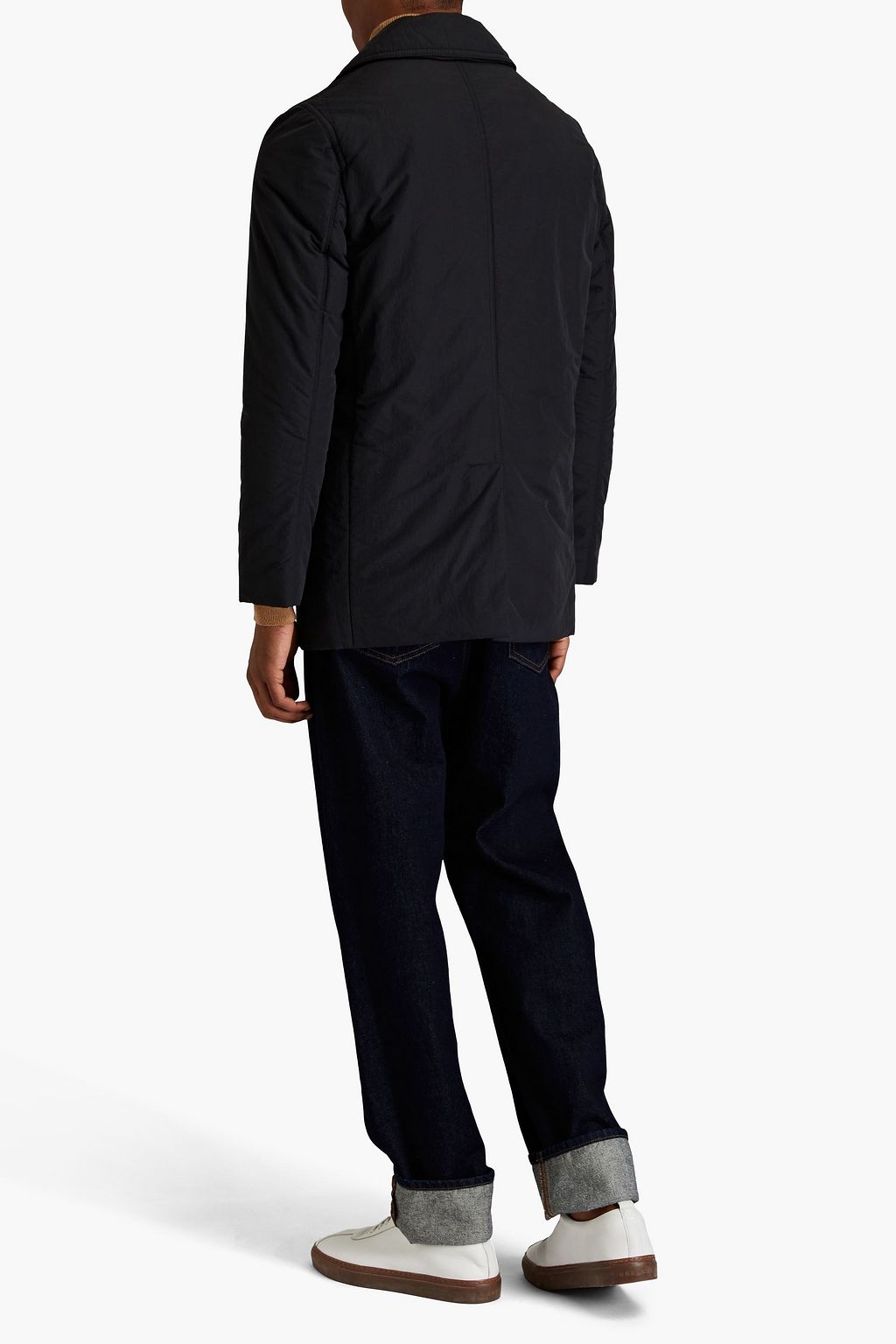 NANUSHKA Double-breasted shell peacoat