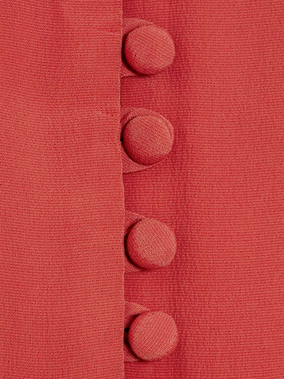 gathered crepe midi dress