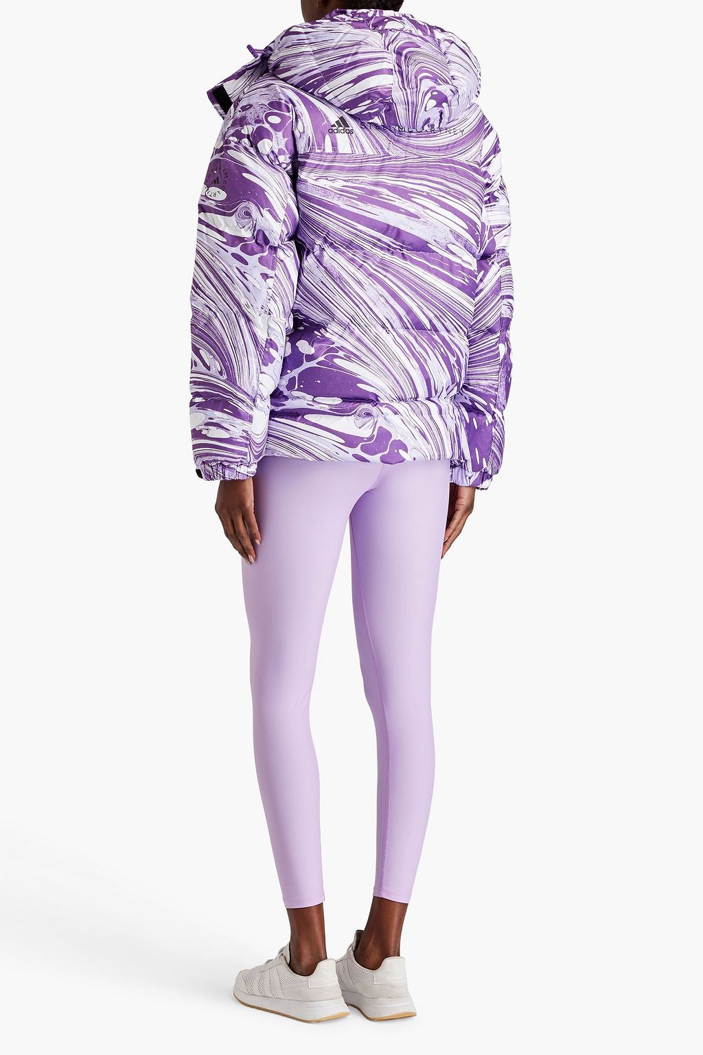 ADIDAS BY STELLA MCCARTNEY Quilted printed shell hooded jacket