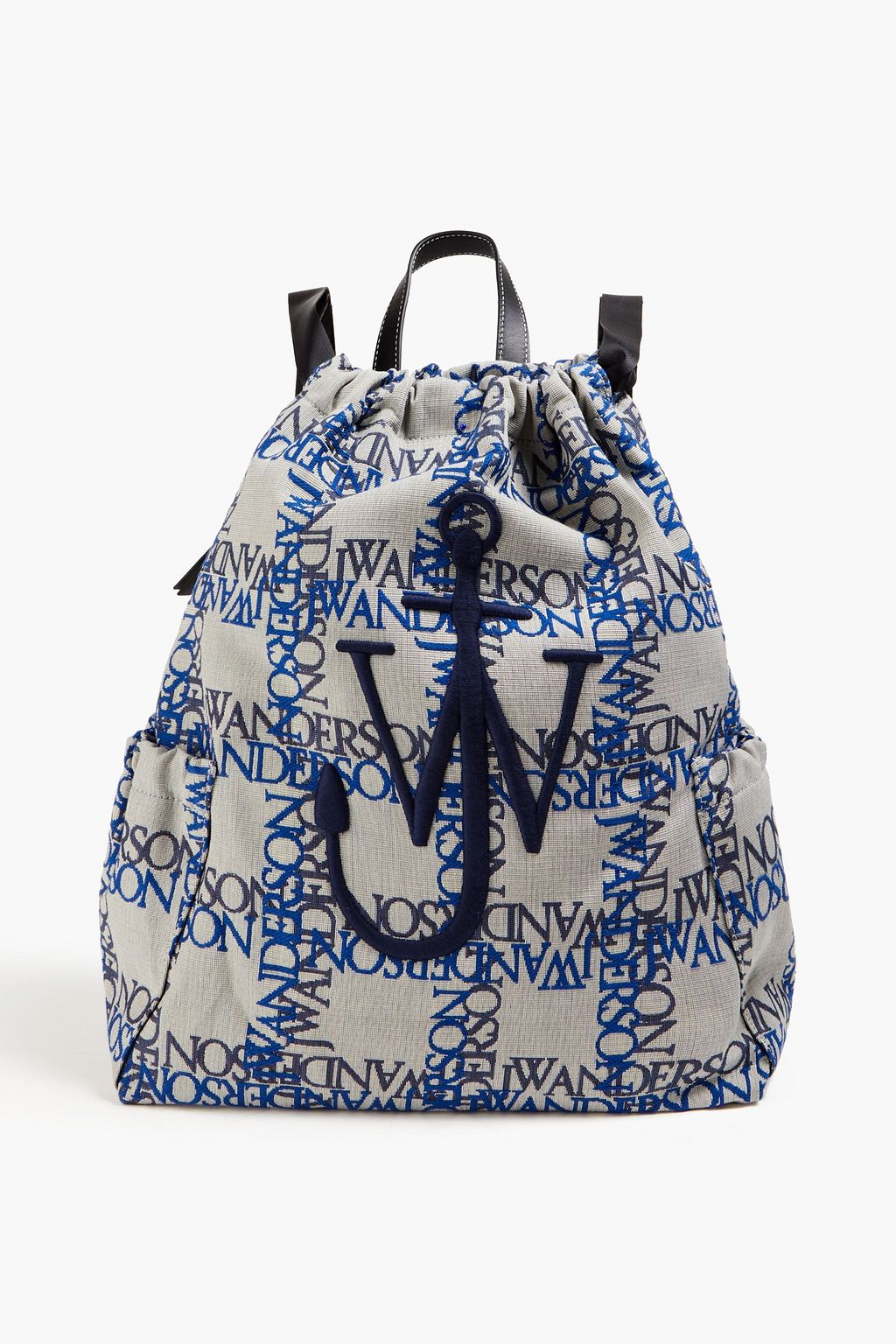 JW ANDERSON Leather-trimmed jacquard backpack | THE OUTNET