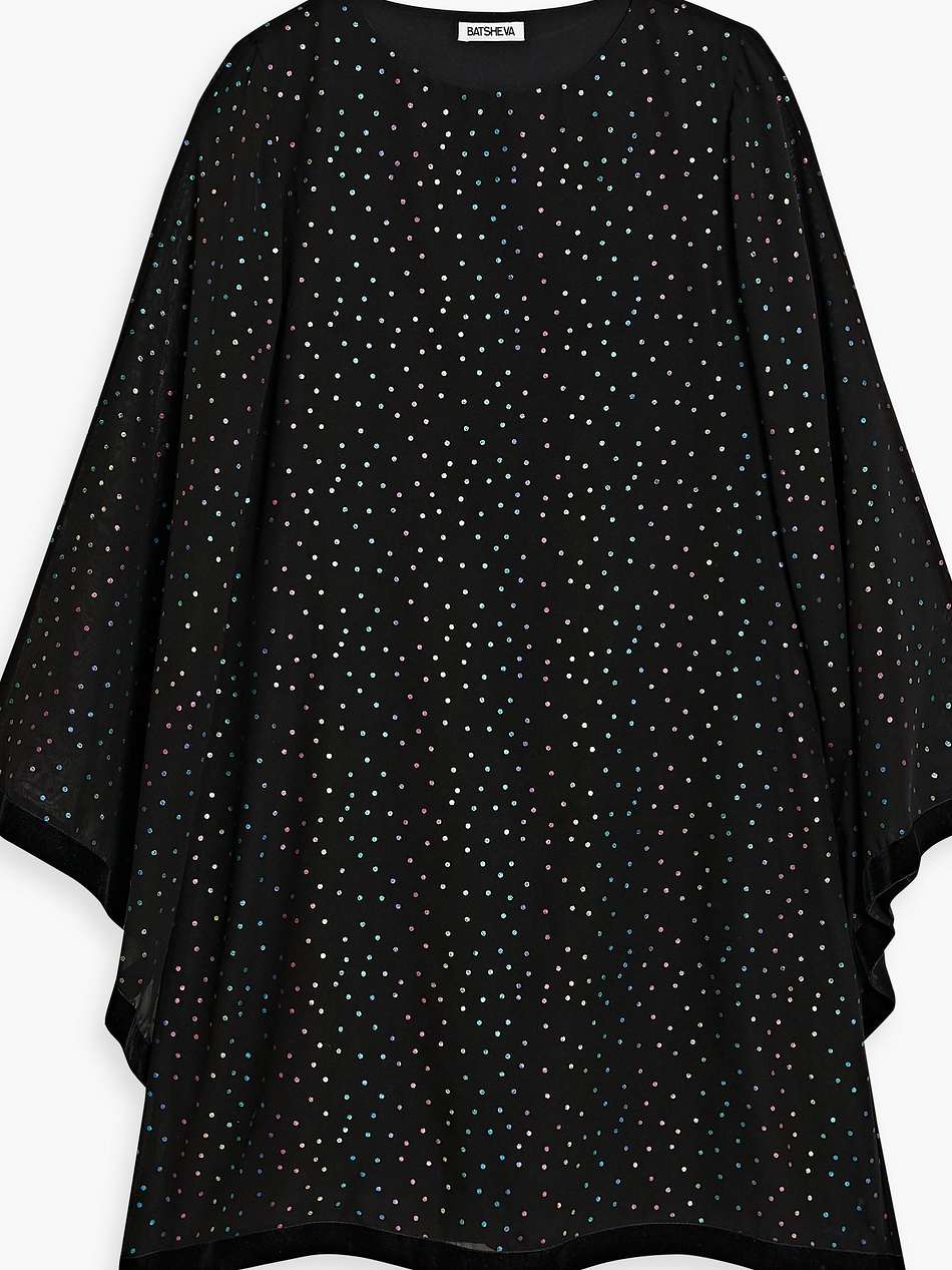 emily velvet-trimmed polka-dot chiffon mini dress
