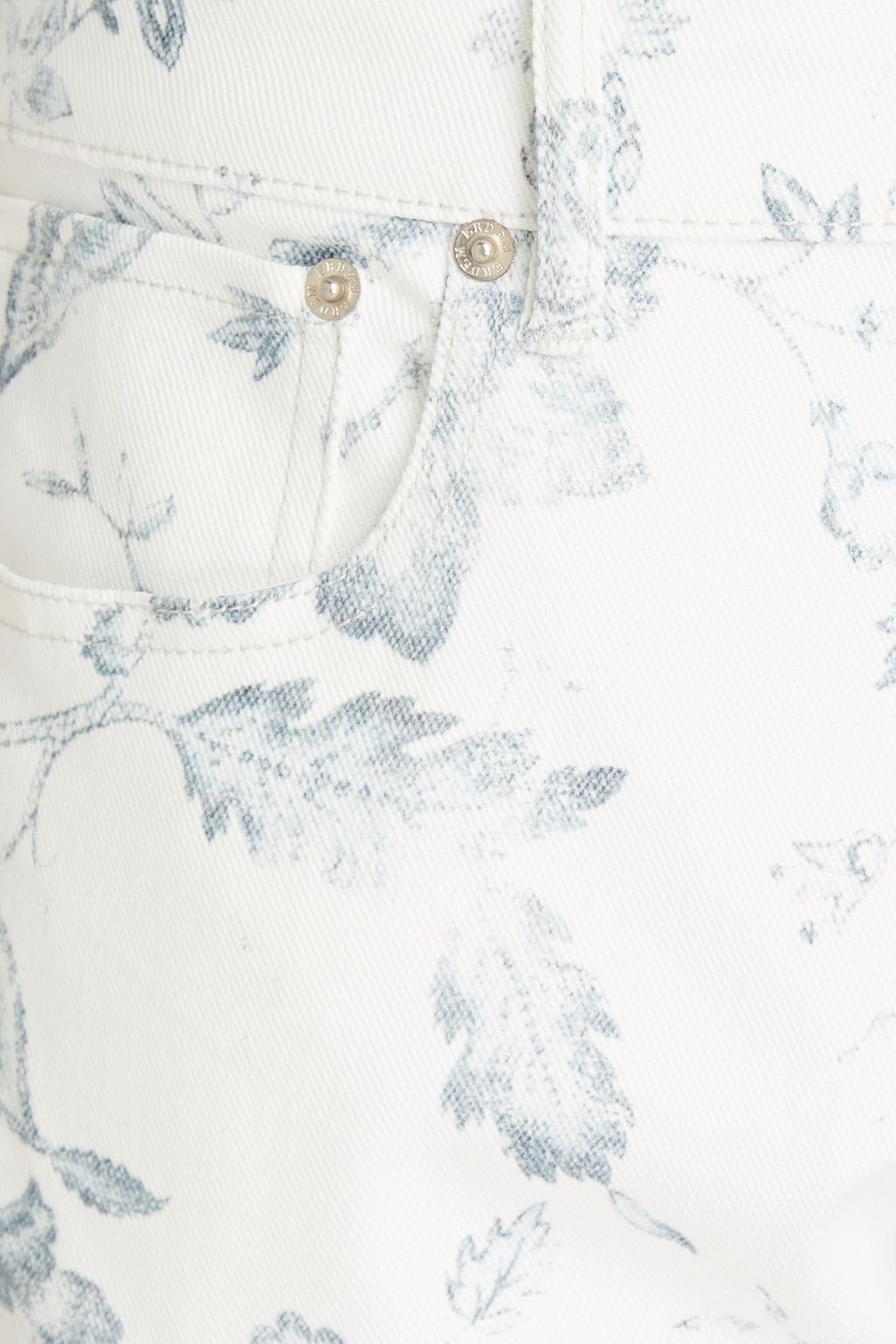 ERDEM Oliver slim-fit floral-print denim jeans