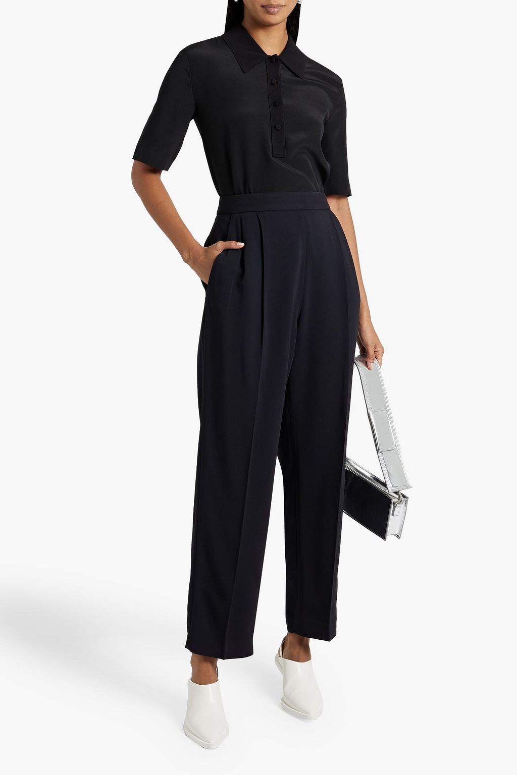 JOSEPH Thea stretch-cady tapered pants