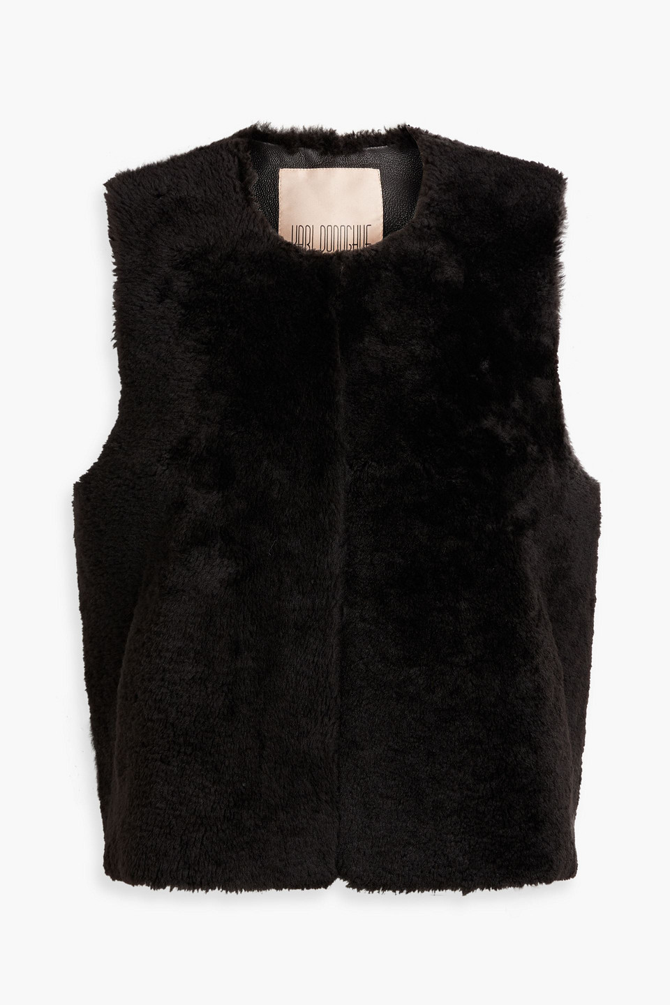 Karl Donoghue Shearling Vest In Dark Brown