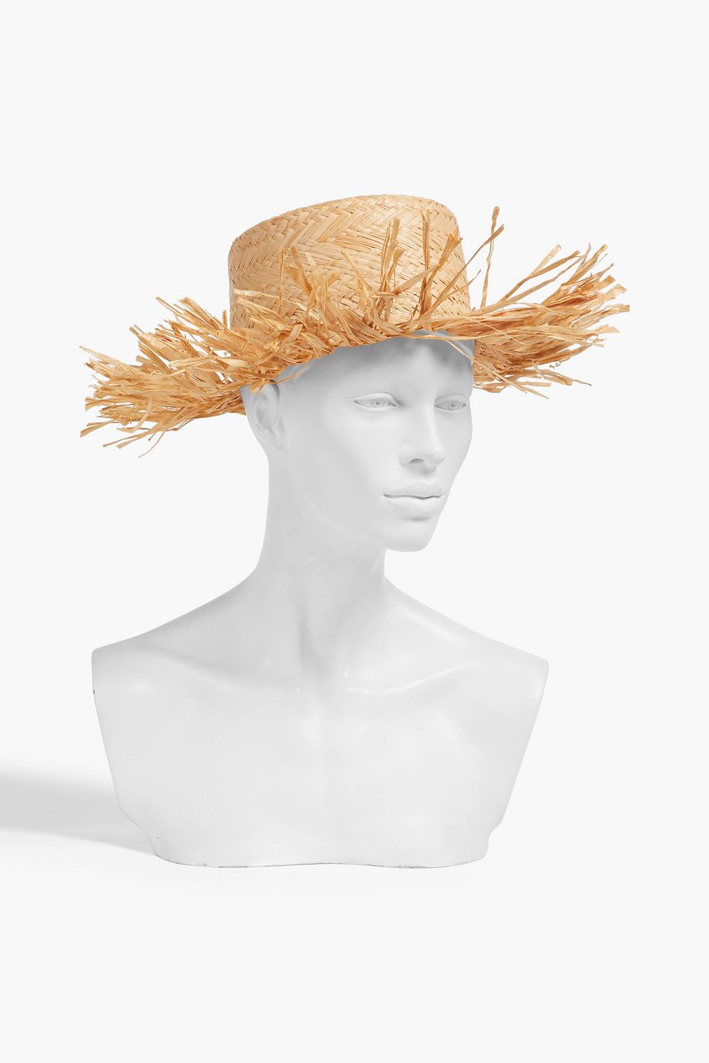 RED(V) Frayed straw sunhat