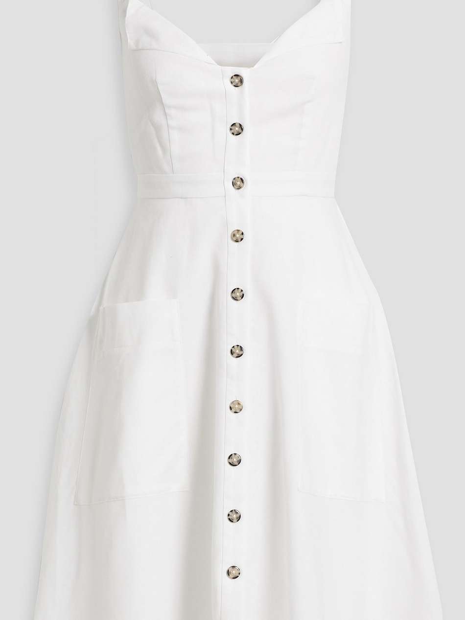 fara cotton and linen-blend dress