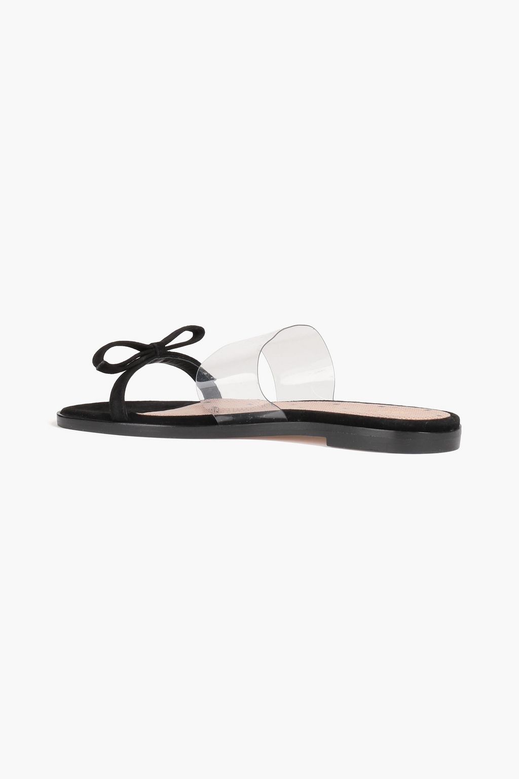 RED(V) Bow-embellished suede and PVC sandals