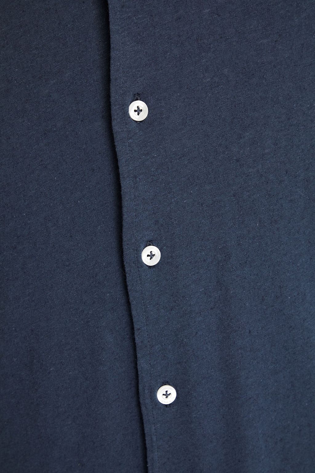 FRESCOBOL CARIOCA Cotton and linen-blend jersey shirt