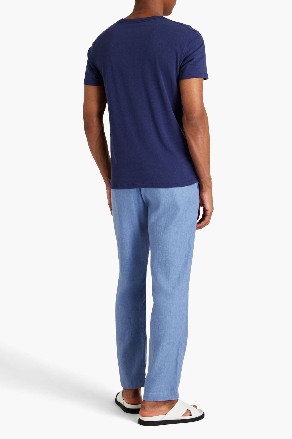 FRESCOBOL CARIOCA Lucio cotton and linen-blend jersey T-shirt