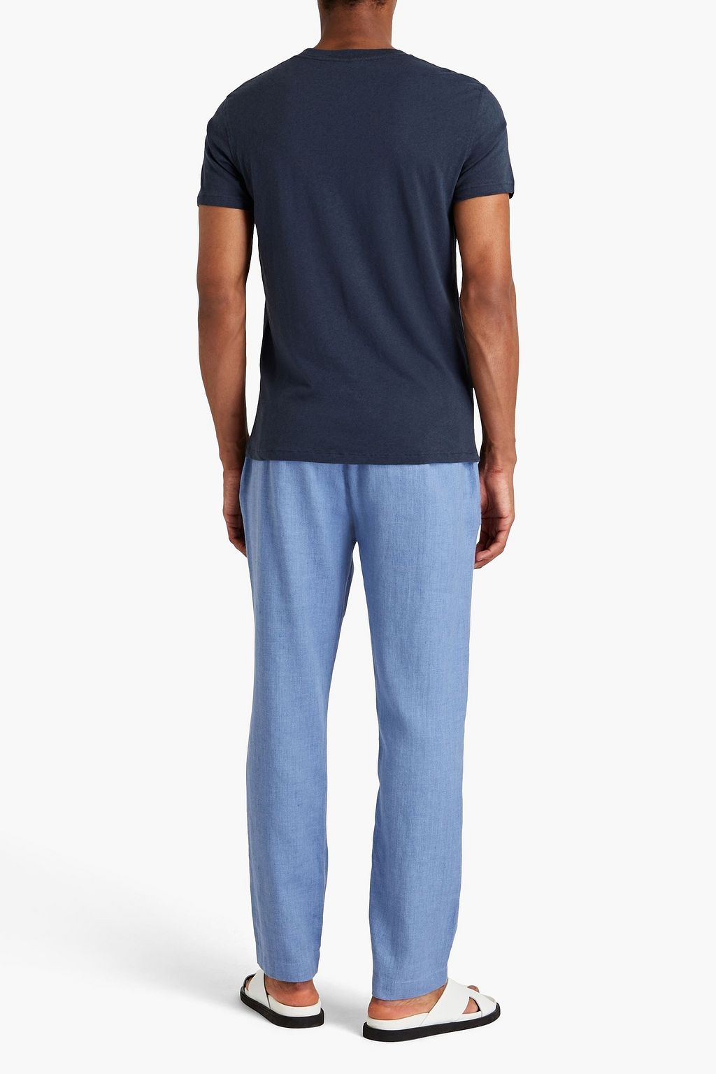 FRESCOBOL CARIOCA Lucio slub cotton and linen-blend jersey T-shirt