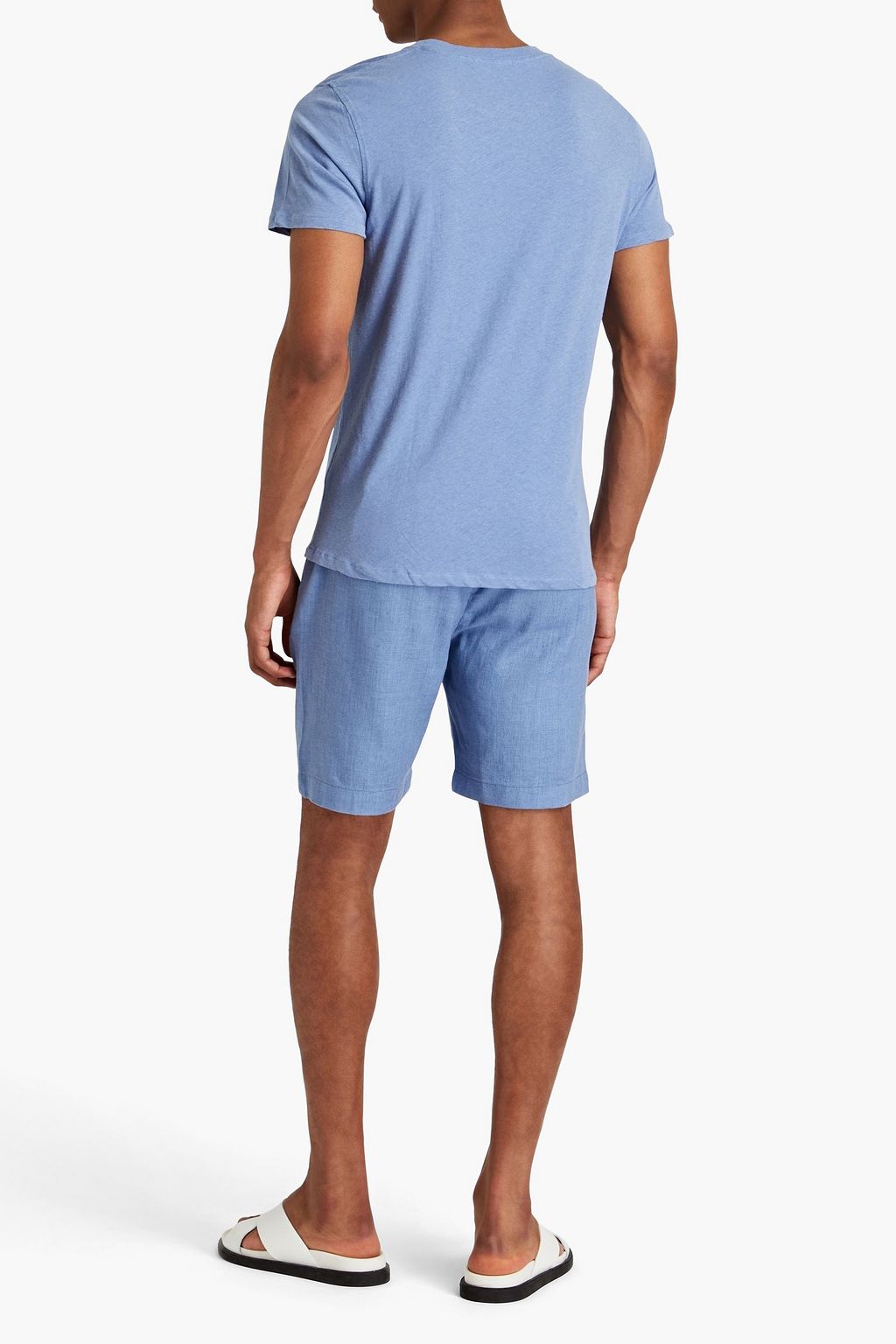 FRESCOBOL CARIOCA Lucio slub cotton and linen-blend jersey T-shirt