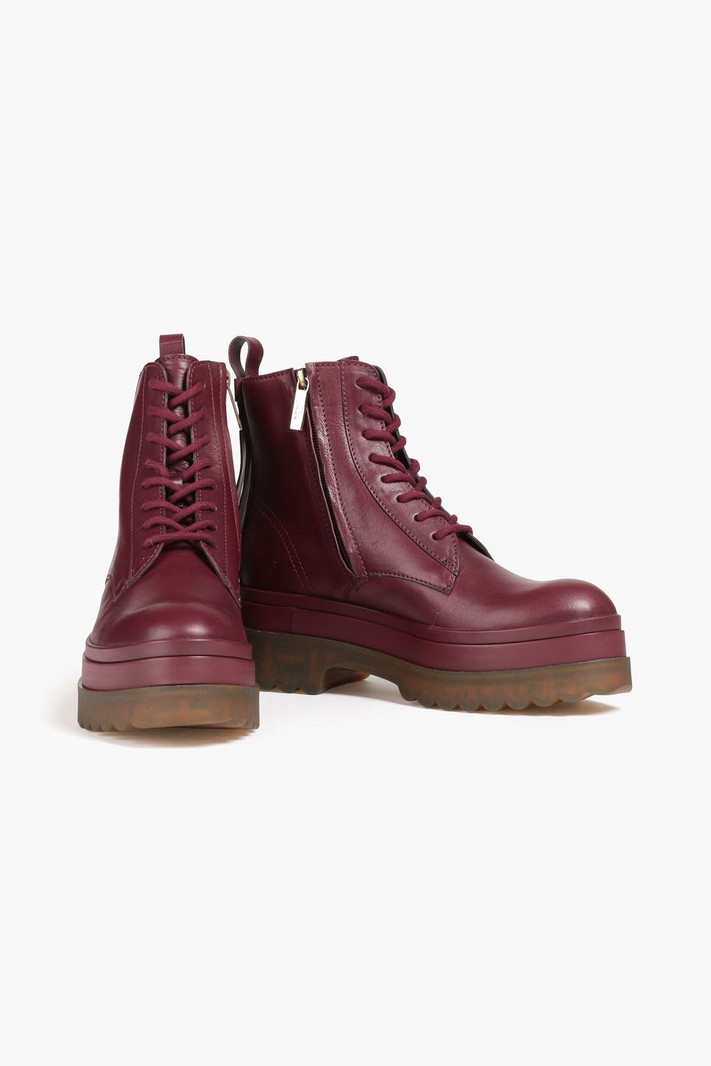 RED(V) Leather combat boots | THE OUTNET