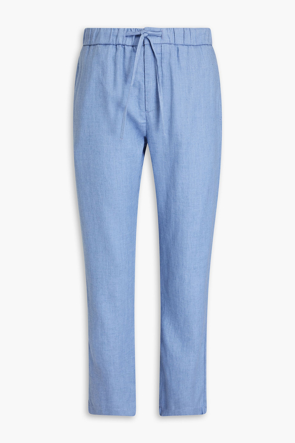 Frescobol Carioca Oscar Linen And Cotton-blend Chinos In Light Blue