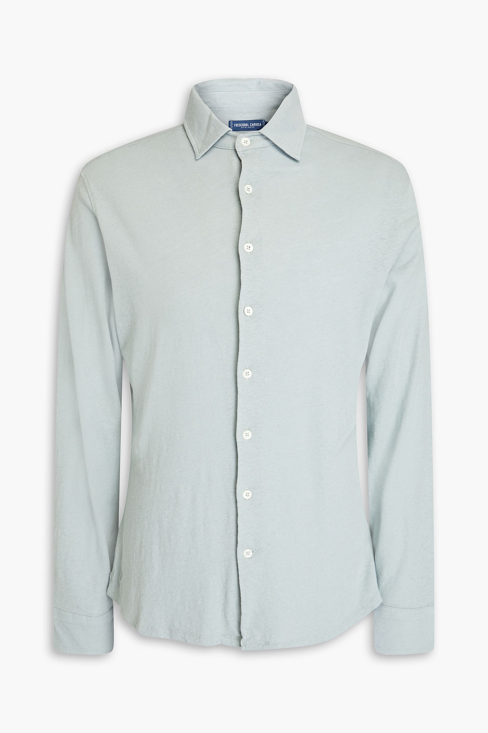 Marcio cotton and linen-blend jersey shirt