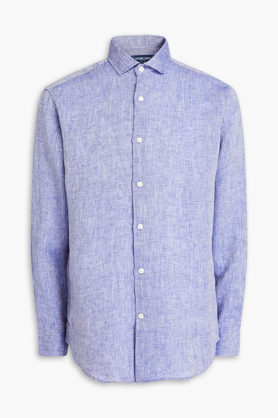 Frescobol Carioca Antonio Linen Shirt In Indigo