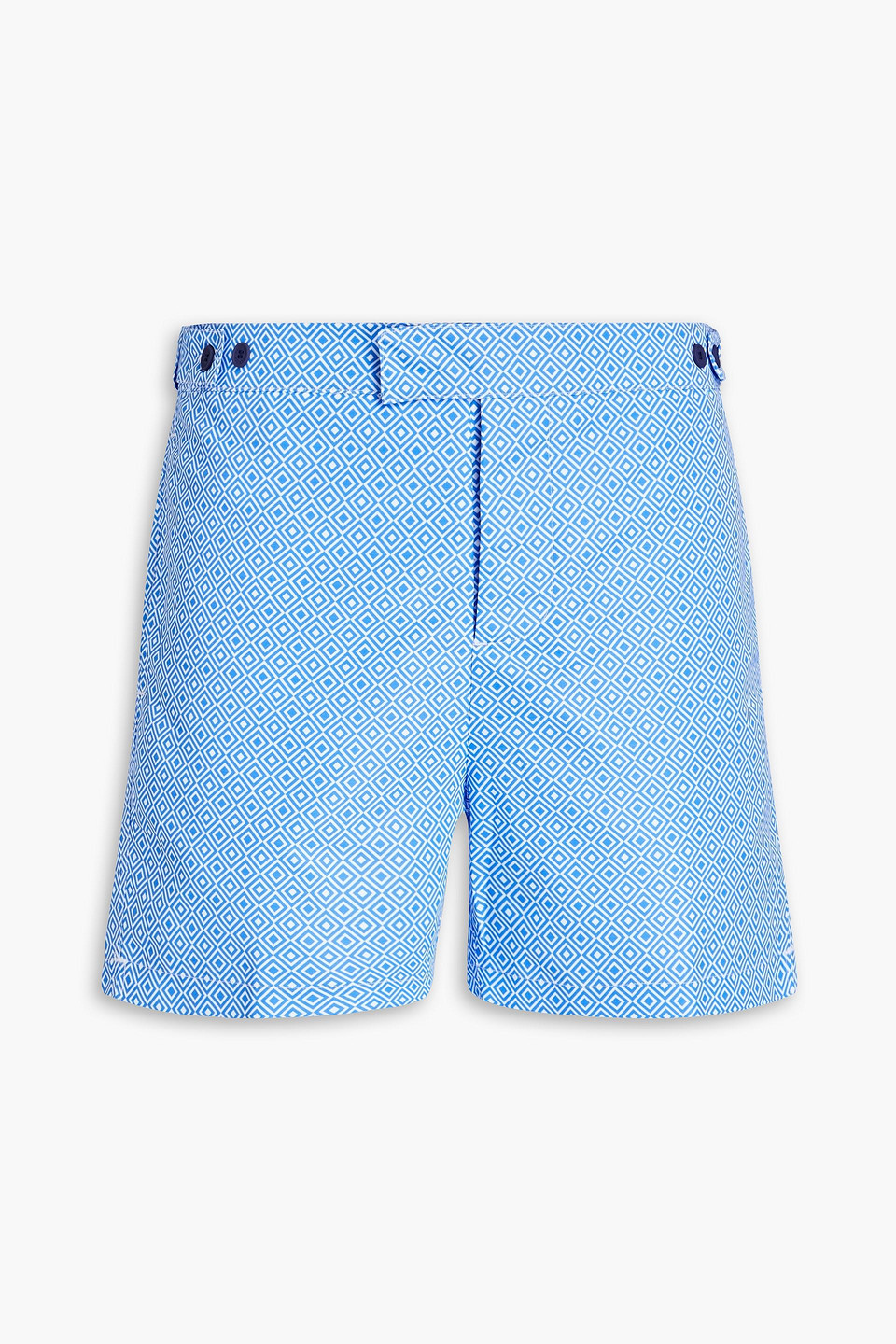 Frescobol Carioca Mid-length Printed Swim Shorts In Light Blue