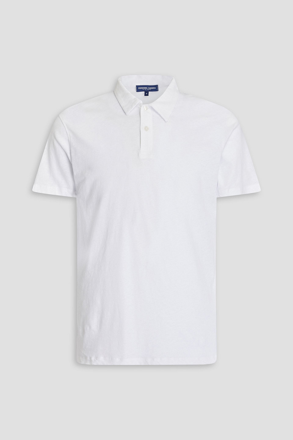 Constantino cotton and linen-blend jersey polo shirt