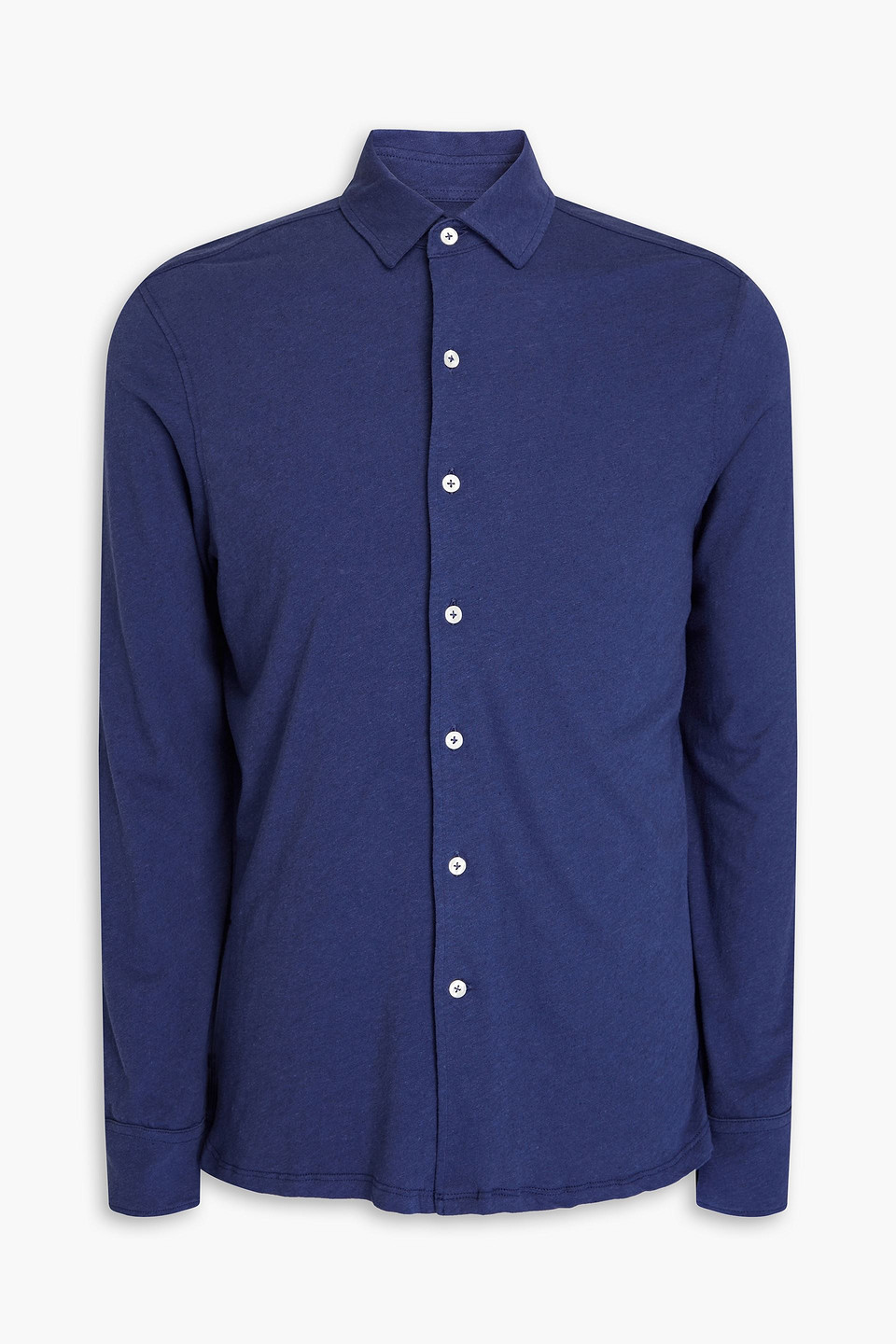 Marcio cotton and linen-blend jersey shirt