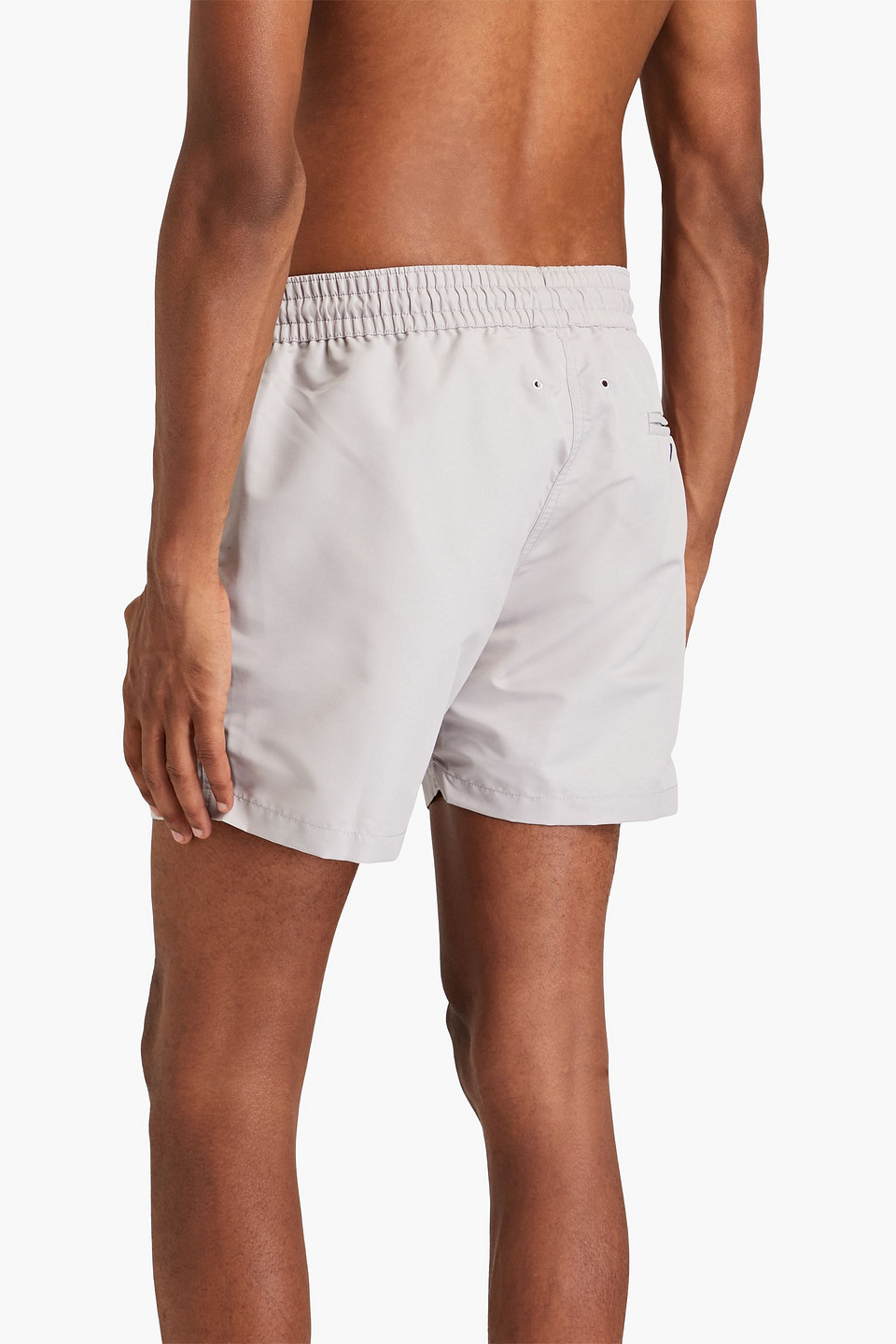 Shop Frescobol Carioca Short-length Swim Shorts In Light Gray