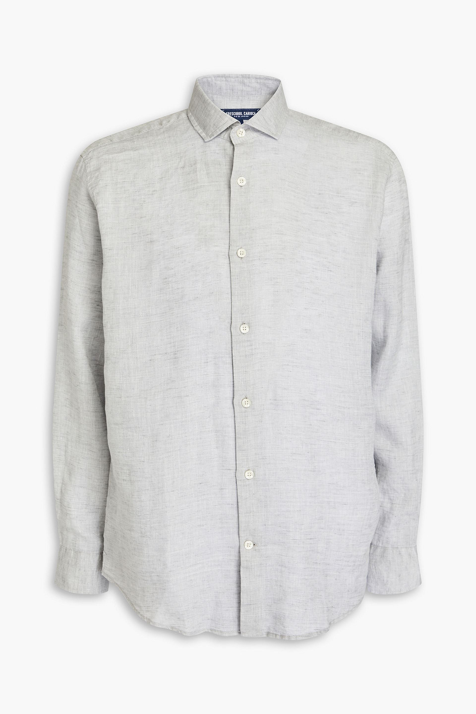 Frescobol Carioca Antonio Linen Shirt In Light Gray