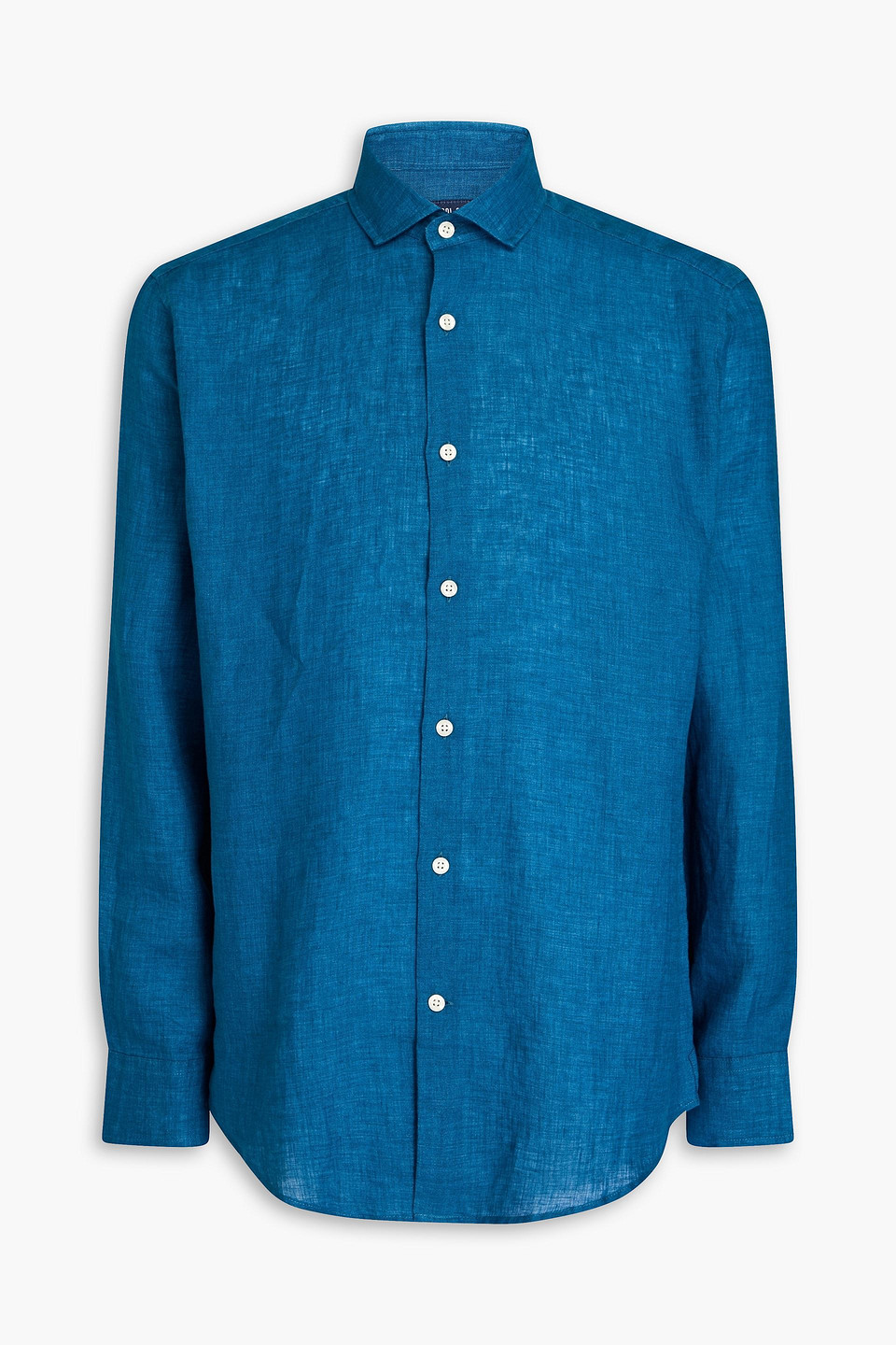 Frescobol Carioca Antonio Linen Shirt In Petrol