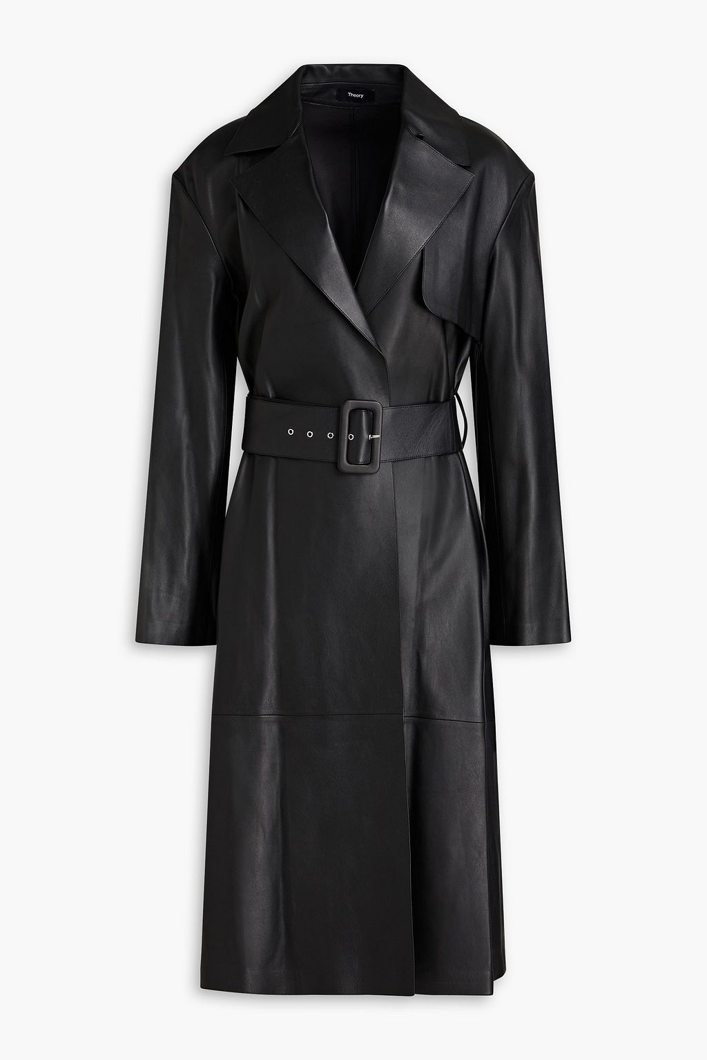 Leather trench coat