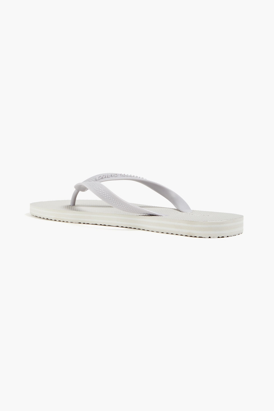 Shop Frescobol Carioca Rubber Flip Flops In Light Gray