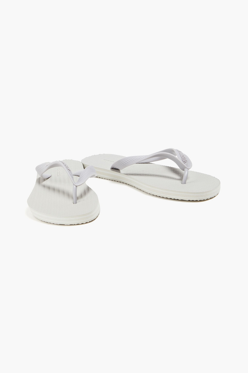 Shop Frescobol Carioca Rubber Flip Flops In Light Gray