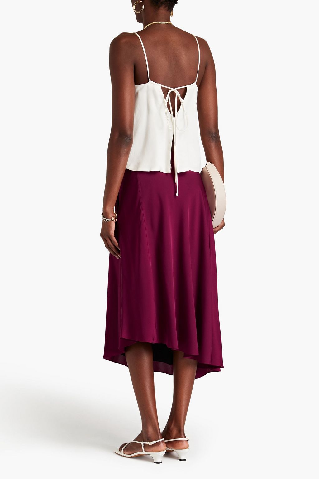 THEORY Silkcady midi wrap skirt THE