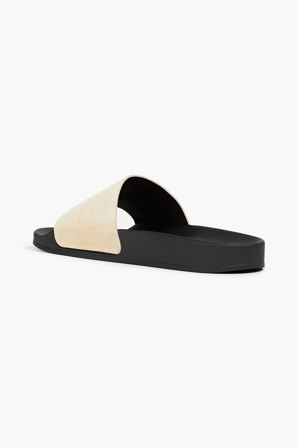 Shop Frescobol Carioca Suede Slides In Sand