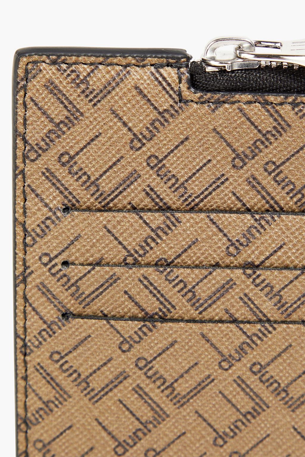DUNHILL Logo-print textured-leather cardholder