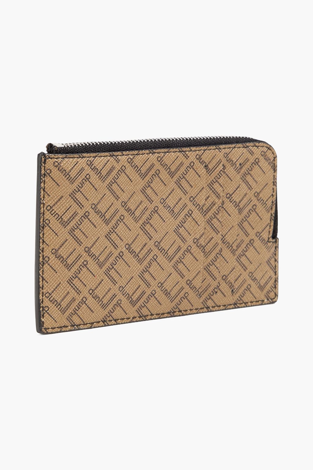 DUNHILL Logo-print textured-leather cardholder