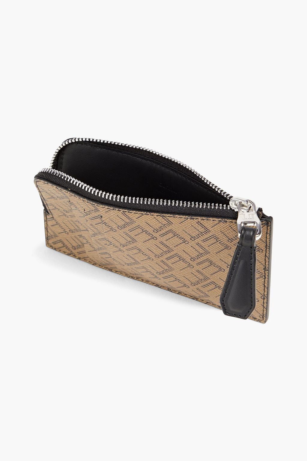 DUNHILL Logo-print textured-leather cardholder