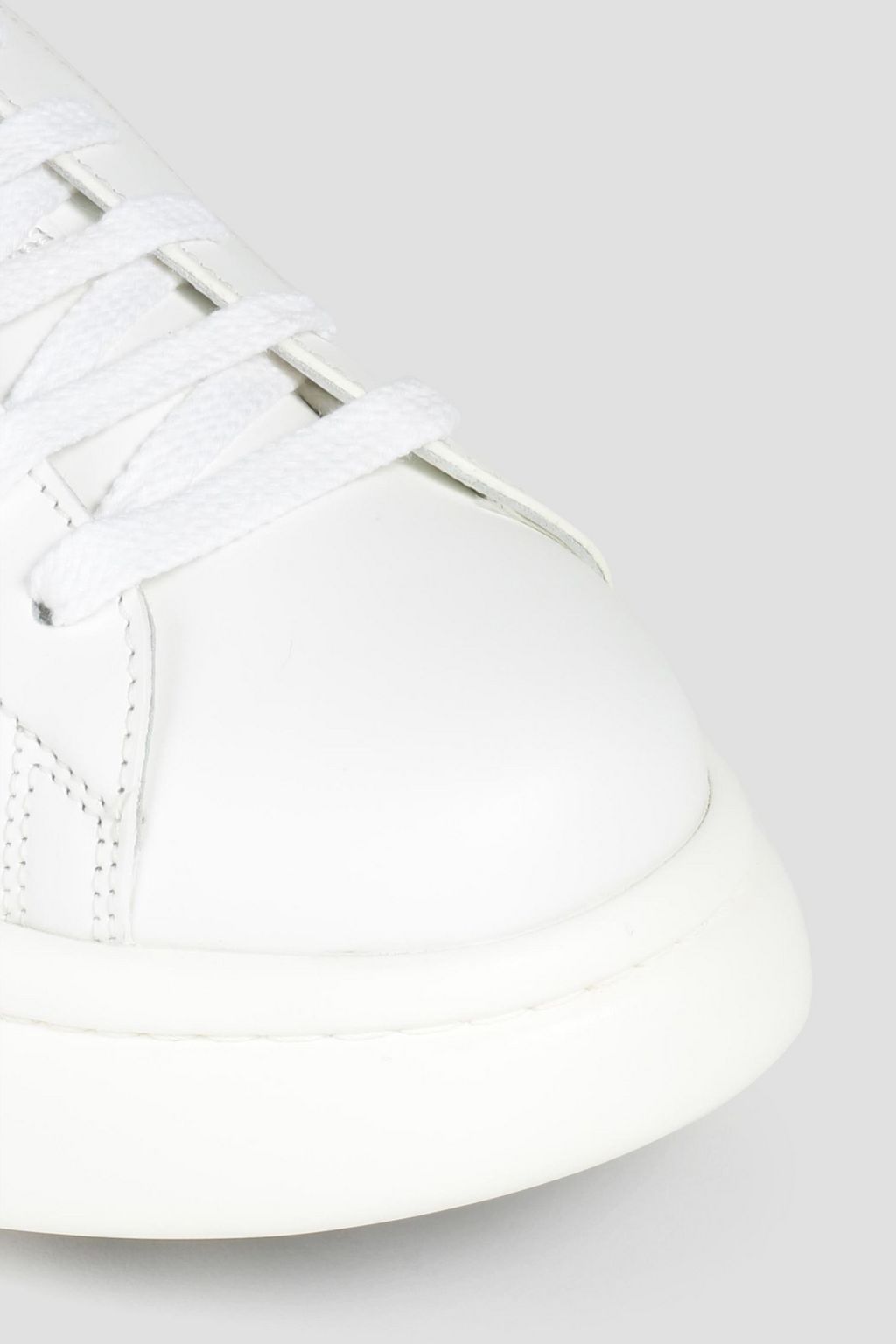 RED(V) Perforated leather exaggerated-sole sneakers