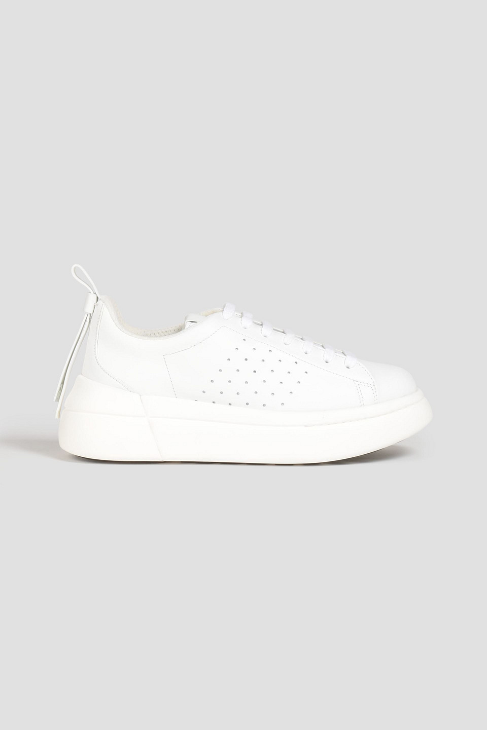 RED(V) Perforated leather exaggerated-sole sneakers