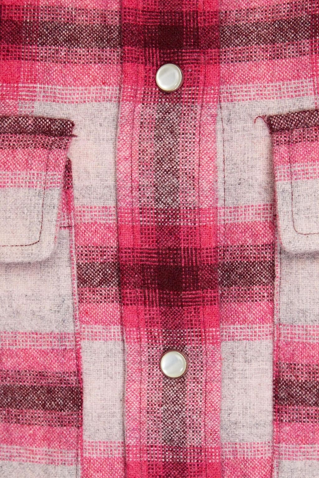 MARANT ÉTOILE 체크 울 혼방 플란넬 셔츠
