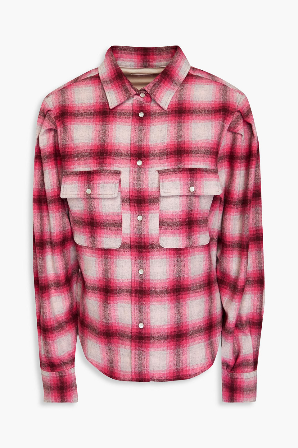 ISABEL MARANT ÉTOILE REOSI CHECKED WOOL-BLEND FLANNEL SHIRT