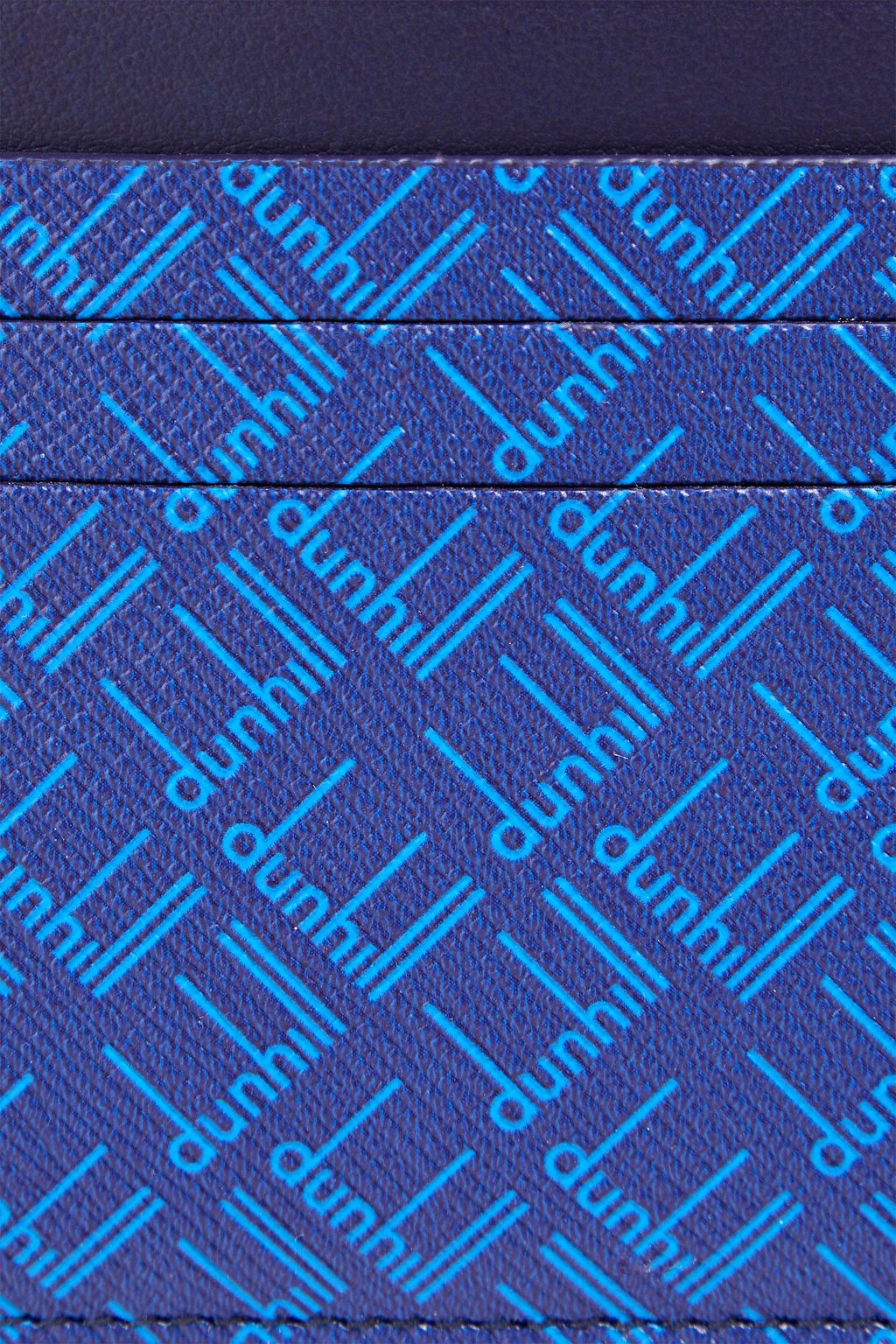 DUNHILL Logo-print textured-leather cardholder