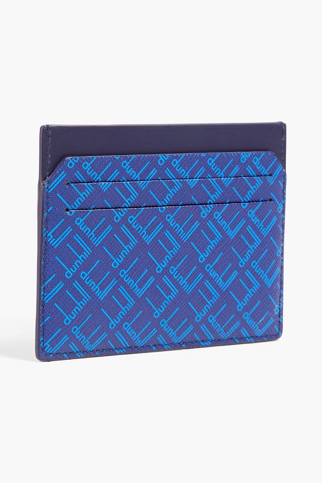 DUNHILL Logo-print textured-leather cardholder