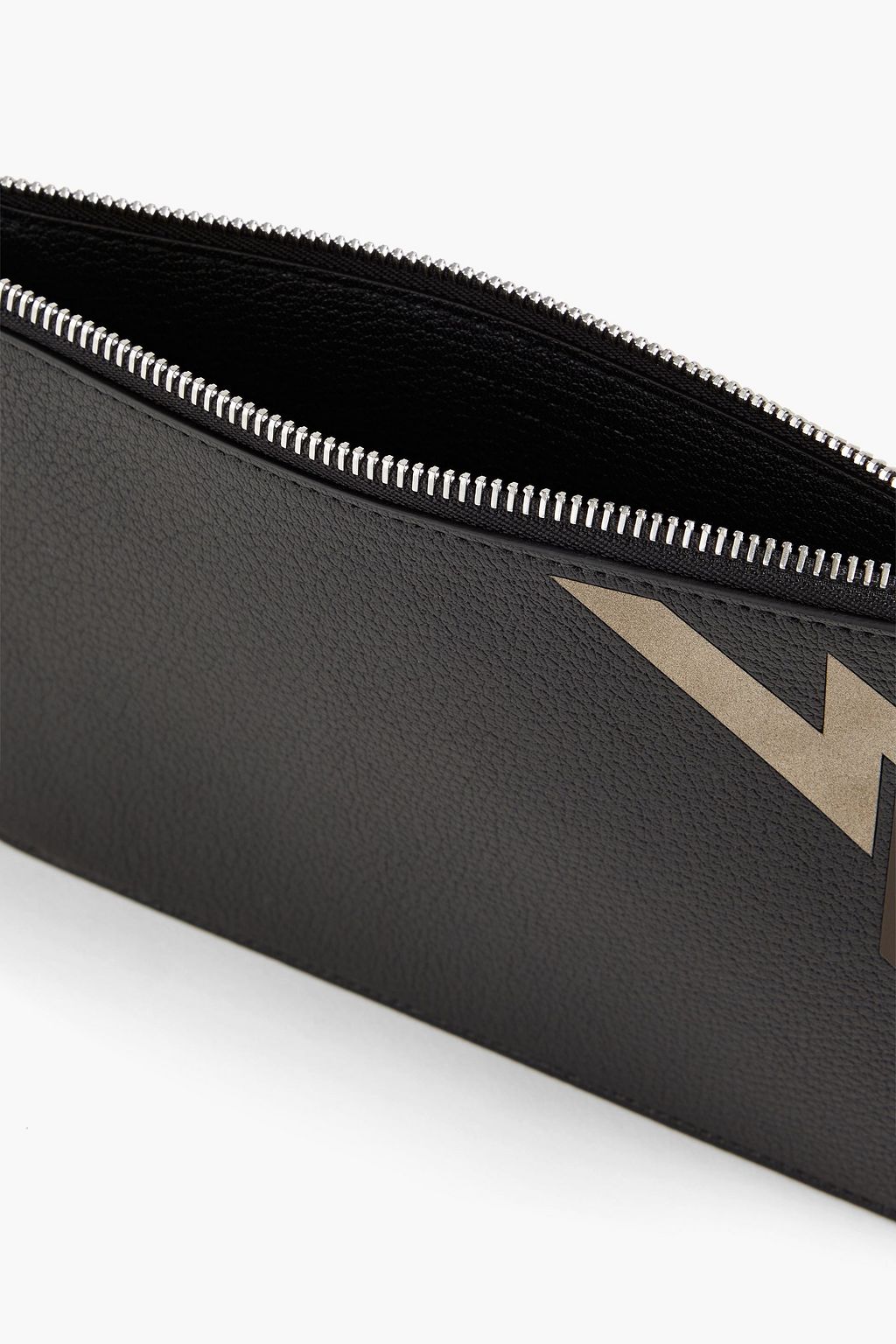 DUNHILL Printed pebbled-leather pouch