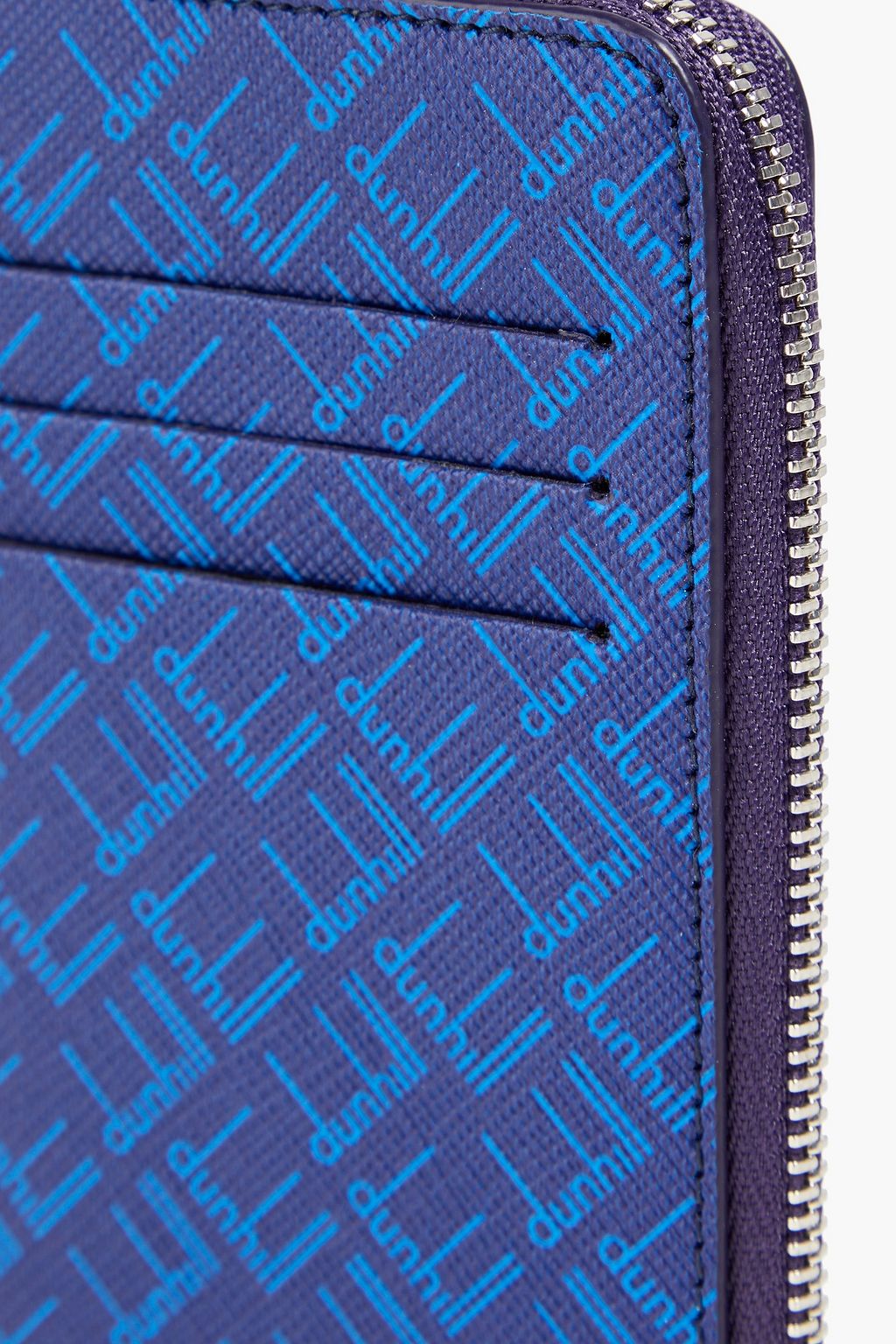 DUNHILL Logo-print textured-leather cardholder