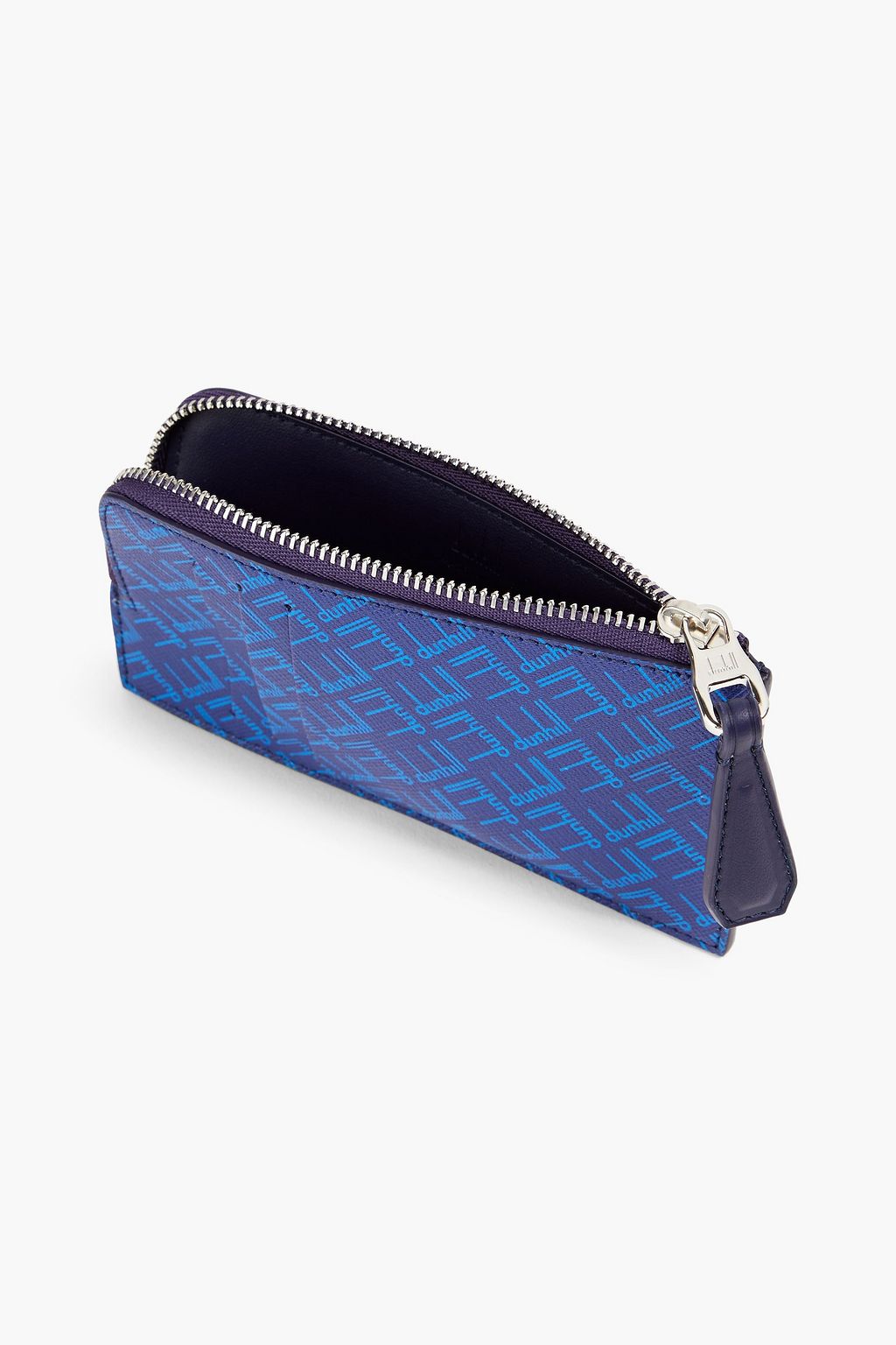 DUNHILL Logo-print textured-leather cardholder
