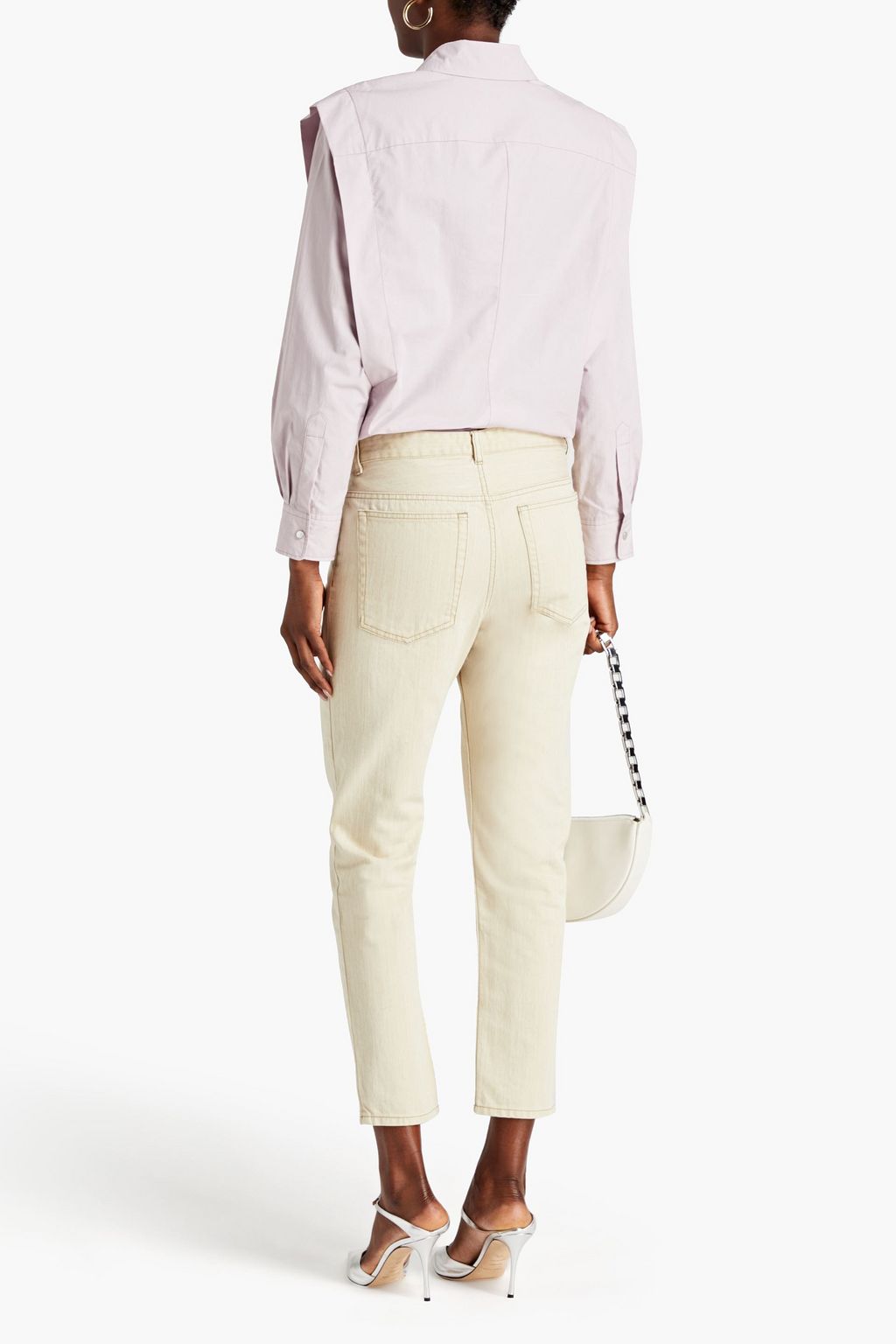 MARANT ÉTOILE 하이라이즈 크롭 슬림 레그 진