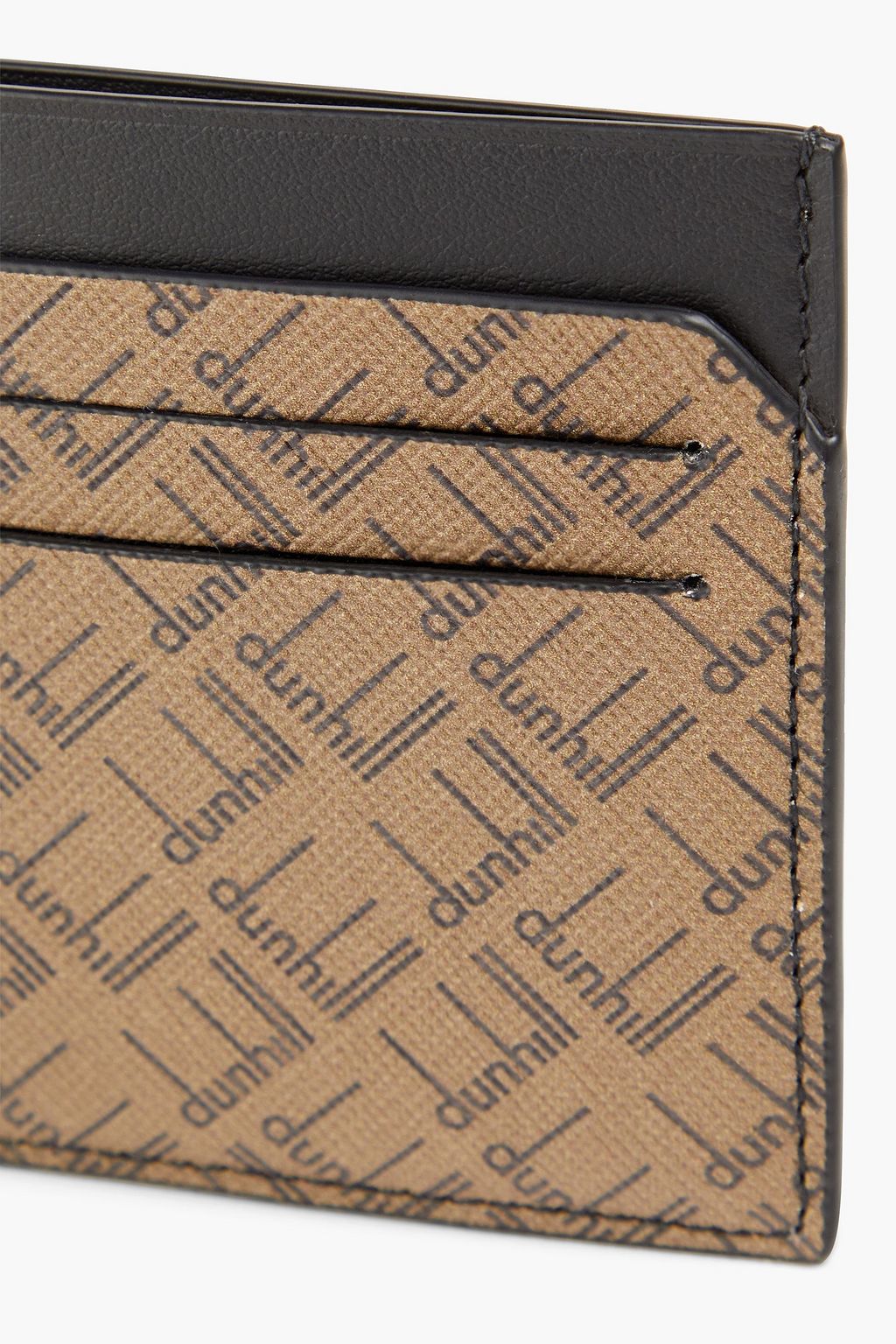 DUNHILL Logo-print textured-leather cardholder